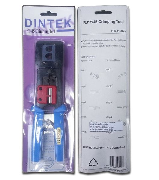 Kìm bấm đầu cáp mạng Cáp điện thoại RJ45 RJ11 RJ12 Dintek - Phụ Kiện Điện Tử Việt Nam