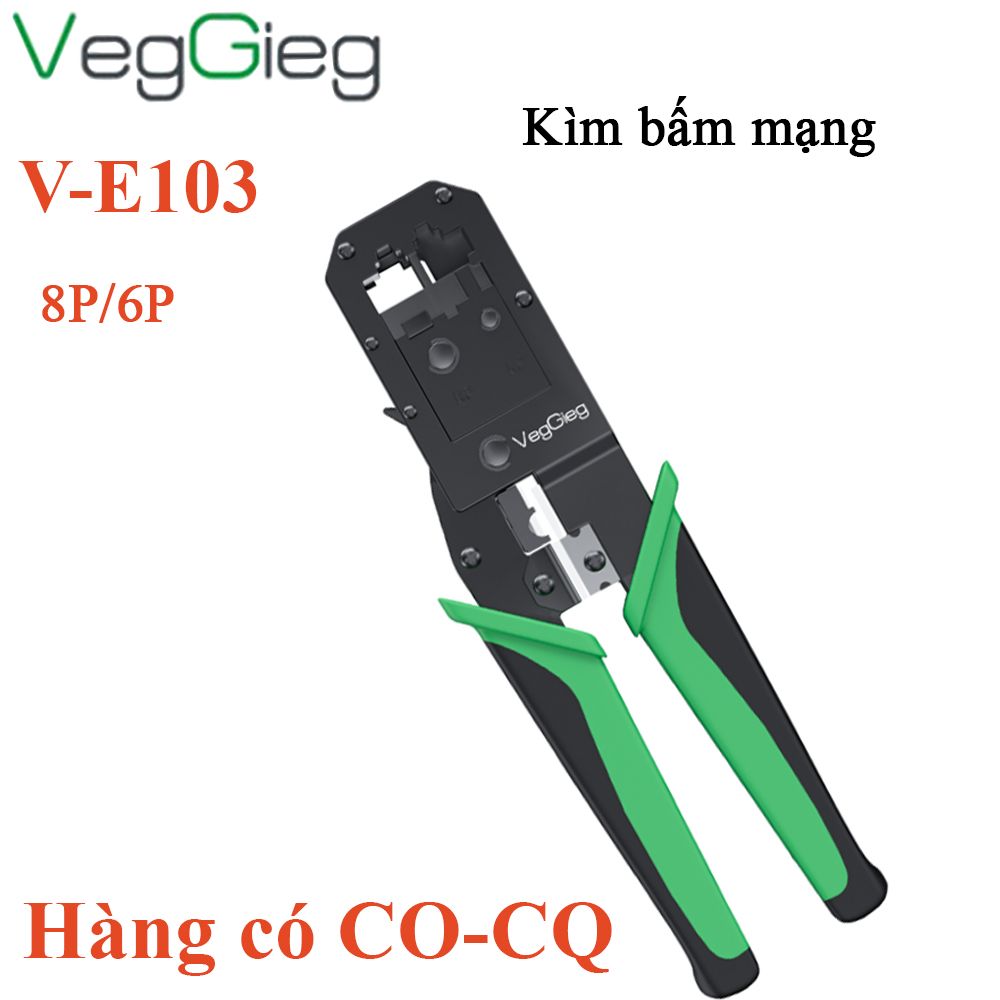 Kìm bấm đầu cáp mạng Cat5e Cat6 cáp điện thoại 6PIN 8PIN VEGGIEG V-E103 - Phụ Kiện Điện Tử Việt Nam Kìm bấm đầu cáp mạng Cat5e Cat6 cáp điện thoại 6PIN 8PIN VEGGIEG V-E103 - Phụ Kiện Điện Tử Việt Nam