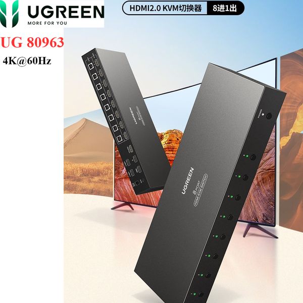 KVM Switch HDMI 8x1 - Bộ chuyển mạch HDMI và USB 8 vào 1 ra 4K60Hz Ugreen 80963 - Phụ Kiện Điện Tử Việt Nam