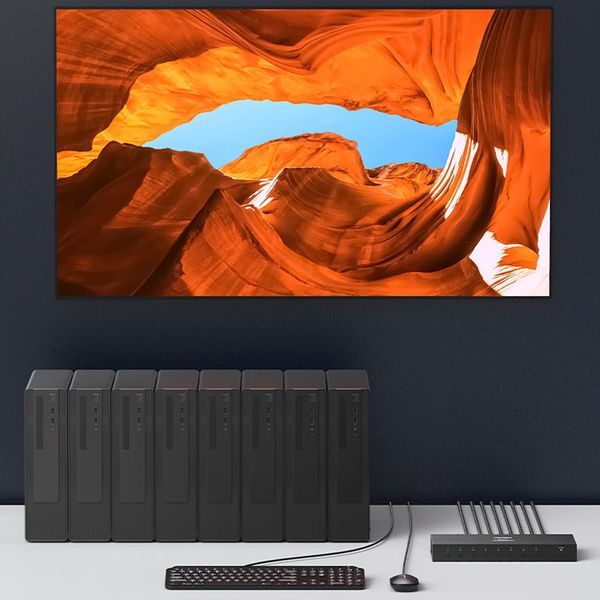 KVM Switch HDMI 8x1 - Bộ chuyển mạch HDMI và USB 8 vào 1 ra 4K60Hz Ugreen 80963 - Phụ Kiện Điện Tử Việt Nam