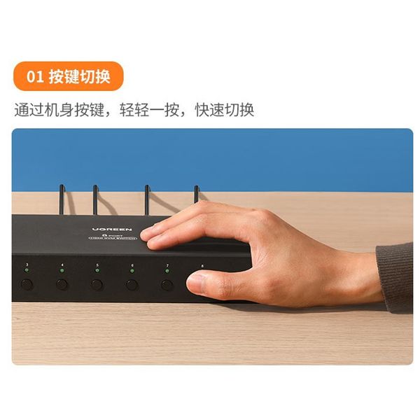 KVM Switch HDMI 8x1 - Bộ chuyển mạch HDMI và USB 8 vào 1 ra 4K60Hz Ugreen 80963 - Phụ Kiện Điện Tử Việt Nam