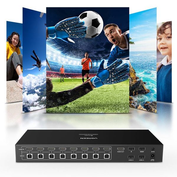 KVM Switch HDMI 8x1 - Bộ chuyển mạch HDMI và USB 8 vào 1 ra 4K60Hz Ugreen 80963 - Phụ Kiện Điện Tử Việt Nam