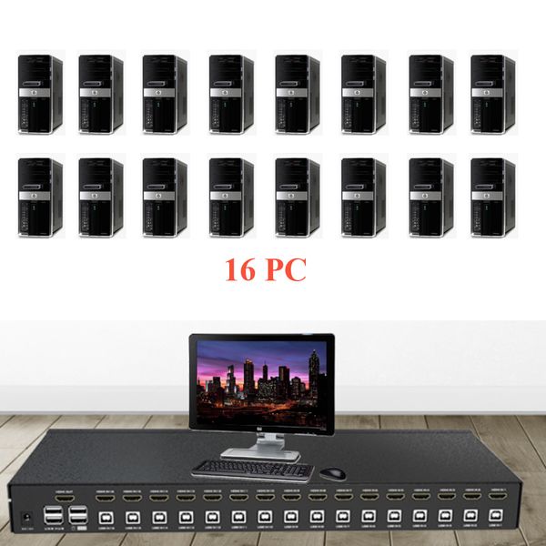 KVM Switch HDMI 16x1 Bộ chuyển mạch HDMI và USB KVM 16 cổng điều khiển phím nóng MT-VIKI MT-1601HK - Phụ Kiện Điện Tử Việt Nam KVM Switch HDMI 16x1 Bộ chuyển mạch HDMI và USB KVM 16 cổng điều khiển phím nóng MT-VIKI MT-1601HK - Phụ Kiện Điện Tử Việt Nam