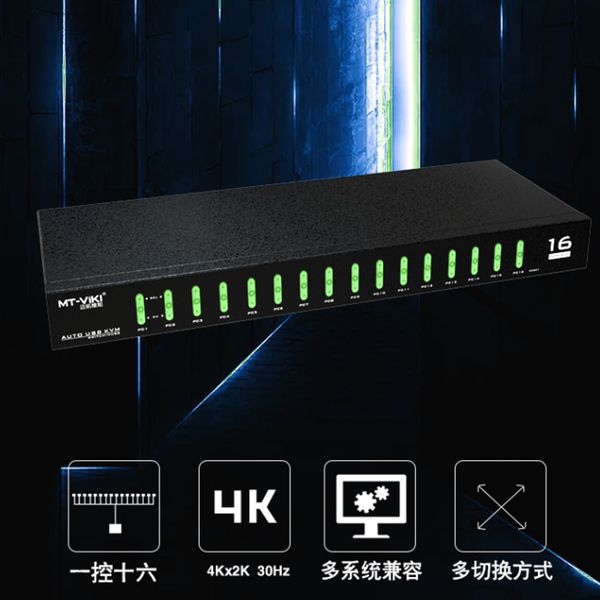 KVM Switch HDMI 16x1 Bộ chuyển mạch HDMI và USB KVM 16 cổng điều khiển phím nóng MT-VIKI MT-1601HK - Phụ Kiện Điện Tử Việt Nam KVM Switch HDMI 16x1 Bộ chuyển mạch HDMI và USB KVM 16 cổng điều khiển phím nóng MT-VIKI MT-1601HK - Phụ Kiện Điện Tử Việt Nam