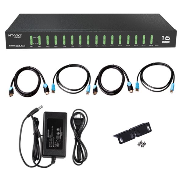 KVM Switch HDMI 16x1 Bộ chuyển mạch HDMI và USB KVM 16 cổng điều khiển phím nóng MT-VIKI MT-1601HK - Phụ Kiện Điện Tử Việt Nam KVM Switch HDMI 16x1 Bộ chuyển mạch HDMI và USB KVM 16 cổng điều khiển phím nóng MT-VIKI MT-1601HK - Phụ Kiện Điện Tử Việt Nam