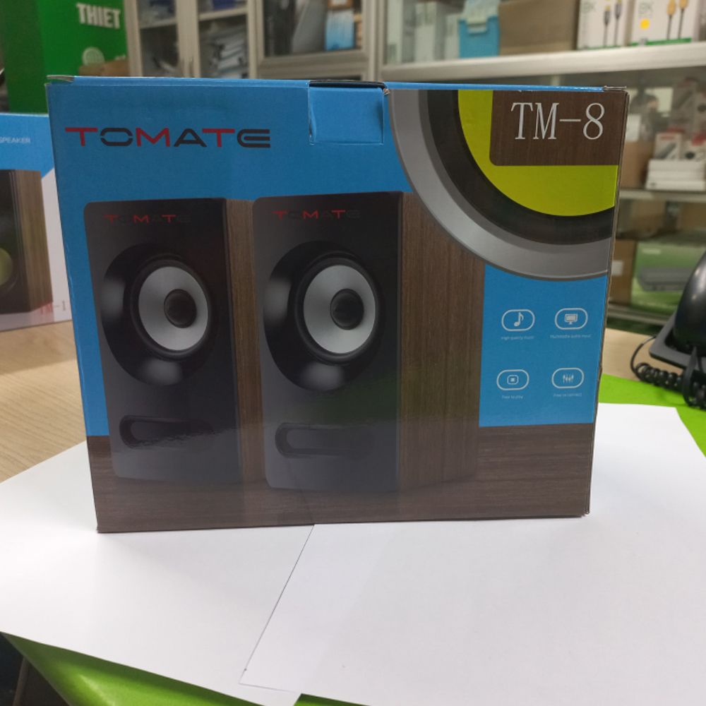 Loa vi tính, Loa máy tính 2.0 để bàn TOMATE TM-8 - Phụ Kiện Điện Tử Việt Nam Loa vi tính, Loa máy tính 2.0 để bàn TOMATE TM-8 - Phụ Kiện Điện Tử Việt Nam