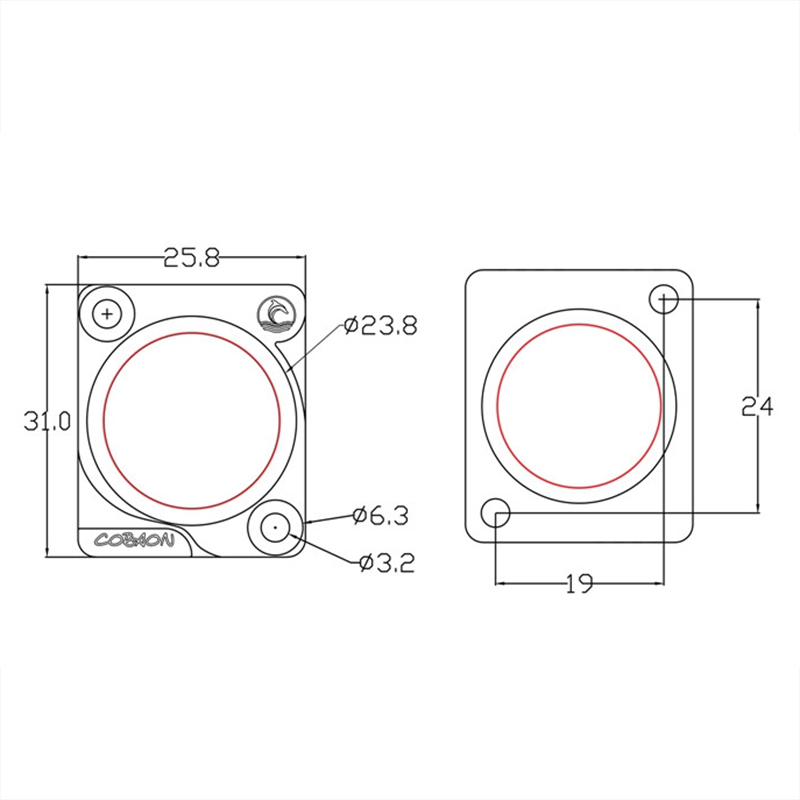 dau han jack cam xlr female coraon