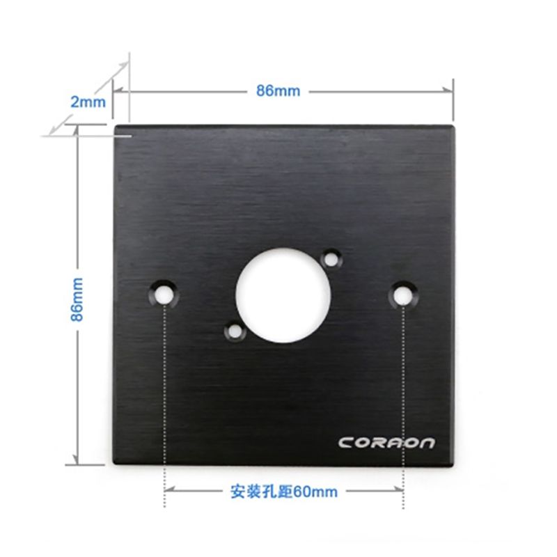 Mặt nạ ổ cắm đơn cho đế âm tường âm sàn Coraon 86A-1W/B - Phụ Kiện Điện Tử Việt Nam