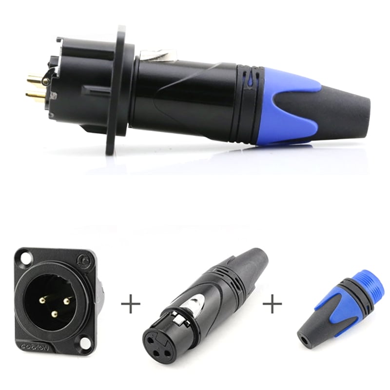 Đầu giắc hàn Cannon cổng XLR 3 chân đực lắp bảng điều khiển Coraon LC3MD-W/B - Phụ Kiện Điện Tử Việt Nam nhan cam XLR am tuong