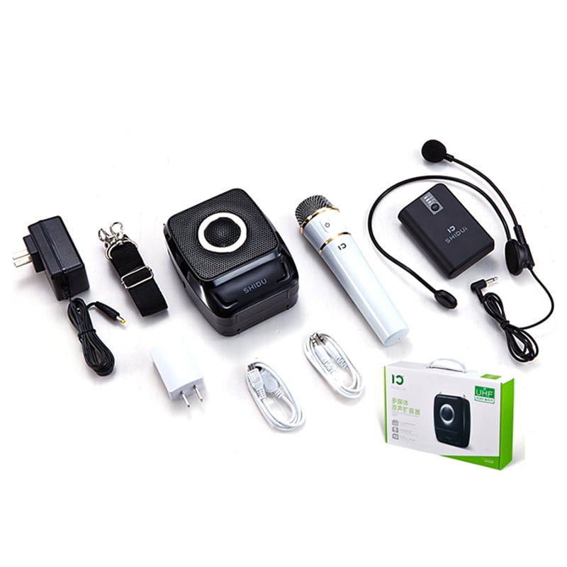 Máy micro loa trợ giảng 25W bluetooth FM 2 microphone Shidu SD-S92 - Phụ Kiện Điện Tử Việt Nam may tro gian khong day 2 micro shidu sd-s92