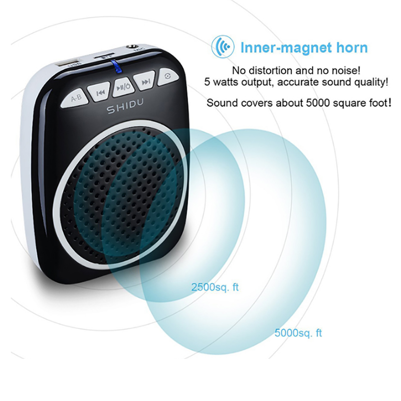 Máy trợ giảng có dây 5W Shidu SD-S308 - Thiết kế nhỏ gọn (nhiều màu) - Phụ Kiện Điện Tử Việt Nam may tro giang co day shidu sd-s308