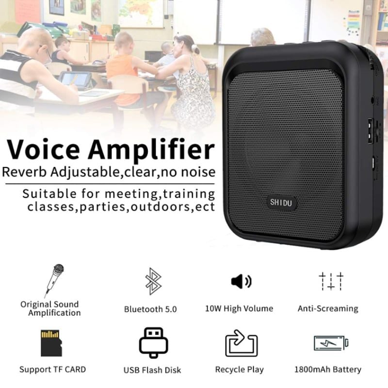 Máy trợ giảng có dây shidu SD-M100 công suất 10W có bluetooth - Phụ Kiện Điện Tử Việt Nam Máy trợ giảng có dây shidu SD-M100 công suất 10W có bluetooth