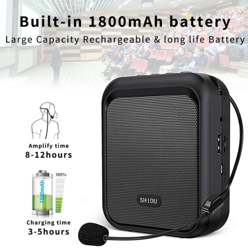 Máy trợ giảng có dây shidu SD-M100 công suất 10W có bluetooth - Phụ Kiện Điện Tử Việt Nam Máy trợ giảng có dây shidu SD-M100 công suất 10W có bluetooth