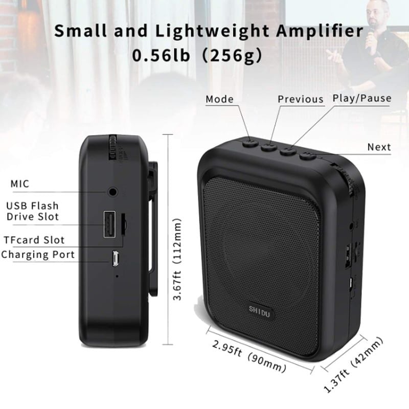 Máy trợ giảng có dây shidu SD-M100 công suất 10W có bluetooth - Phụ Kiện Điện Tử Việt Nam Máy trợ giảng có dây shidu SD-M100 công suất 10W có bluetooth