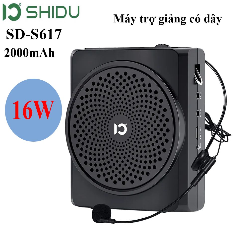Máy trợ giảng có dây cổng suất 16W Pin 10h Shidu SD-S617 - Phụ Kiện Điện Tử Việt Nam Máy trợ giảng có dây cổng suất 16W Pin 10h Shidu SD-S617 - Phụ Kiện Điện Tử Việt Nam
