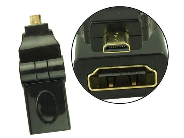 Đầu chuyển đổi Micro HDMI sang HDMI Female bẻ góc 180 độ và 360 độ - Phụ Kiện Điện Tử Việt Nam