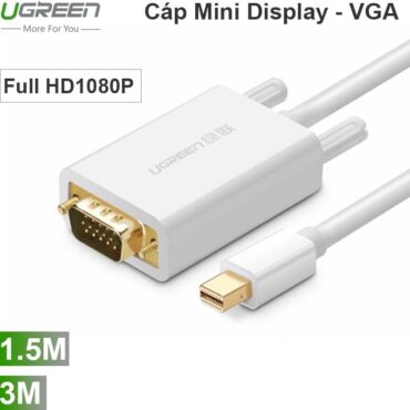 Dây cáp Mini Displayport Macbook Surface Dell XPS Thinkpad sang VGA màn hình LCD Máy chiếu 1.5M  3M UGREEN - Phụ Kiện Điện Tử Việt Nam