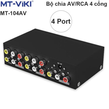 Bộ chia tín hiệu AV Video Audio 1 ra 4 cổng MT-VIKI MT-104AV - Phụ Kiện Điện Tử Việt Nam