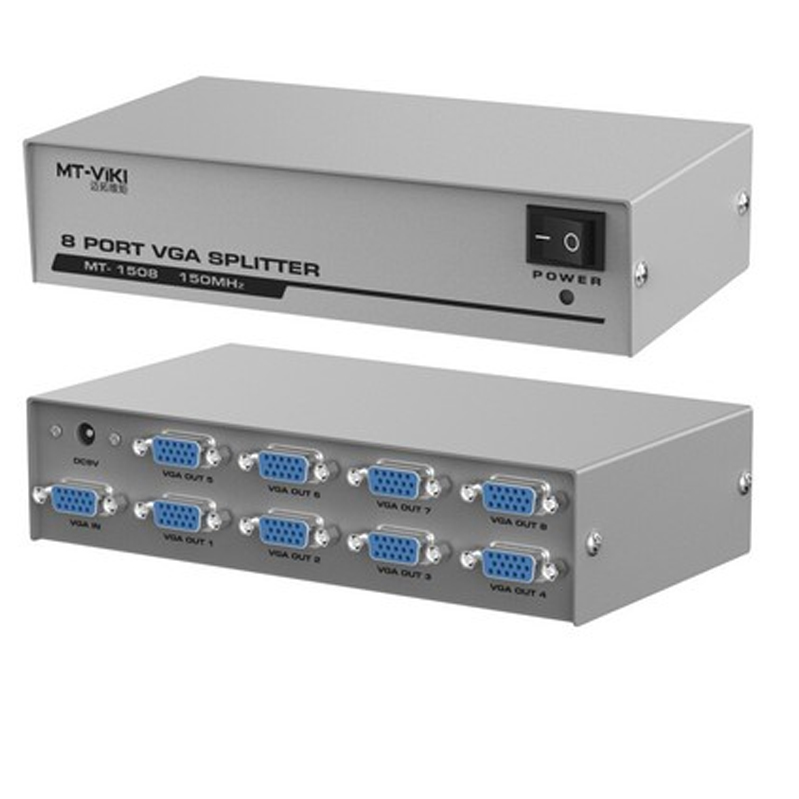 Bộ chia VGA 1 ra 8 150MHz MT-VIKI MT-1508 - Phụ Kiện Điện Tử Việt Nam mt-viki mt-1508