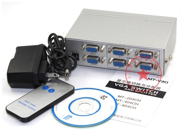 Bộ chia màn hình VGA 2 ra 4 350MHz MT-204CH full HD 1920X1440P có điều khiển - Phụ Kiện Điện Tử Việt Nam Bộ chia màn hình VGA 2 ra 4 350MHz MT-204CH full HD 1920X1440P có điều khiển - Phụ Kiện Điện Tử Việt Nam