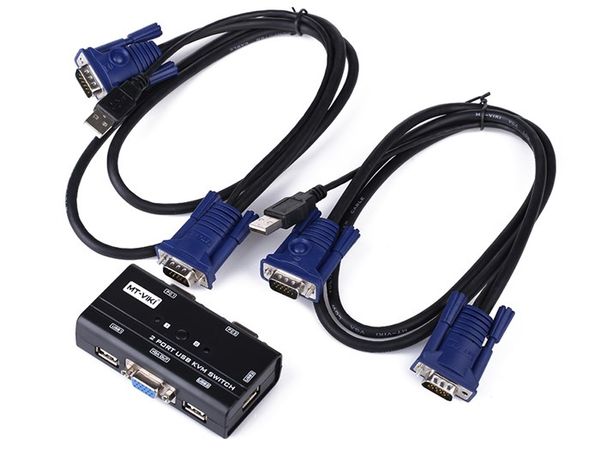 Auto KVM Switch VGA USB 2 port -chuyển mạch 2 CPU ra 1 màn hình VGA kèm cáp MT-VIKI MT-260KL - Phụ Kiện Điện Tử Việt Nam