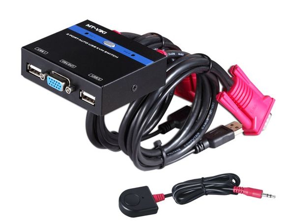 Auto KVM Switch VGA USB 2 port chuyển mạch 2 CPU ra 1 màn hình VGA kèm cáp MT-VIKI MT-281KL - Phụ Kiện Điện Tử Việt Nam Auto KVM Switch VGA USB 2 port chuyển mạch 2 CPU ra 1 màn hình VGA kèm cáp MT-VIKI MT-281KL - Phụ Kiện Điện Tử Việt Nam