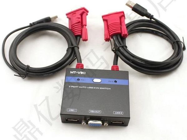 Auto KVM Switch VGA USB 2 port chuyển mạch 2 CPU ra 1 màn hình VGA kèm cáp MT-VIKI MT-281KL - Phụ Kiện Điện Tử Việt Nam Auto KVM Switch VGA USB 2 port chuyển mạch 2 CPU ra 1 màn hình VGA kèm cáp MT-VIKI MT-281KL - Phụ Kiện Điện Tử Việt Nam