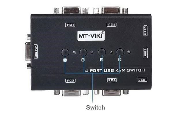 Auto KVM Switch VGA USB 2 port -chuyển mạch 2 CPU ra 1 màn hình VGA kèm cáp MT-VIKI MT-260KL - Phụ Kiện Điện Tử Việt Nam