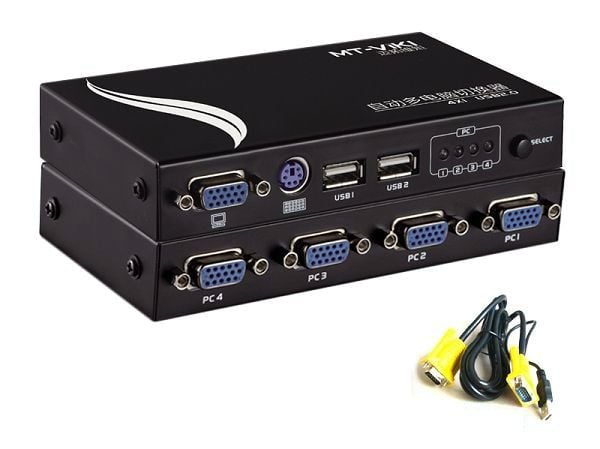 Auto KVM switch 4 port- USB PS2 chuyển mạch 4 CPU ra 1 màn hình MT-VIKI MT-471UK-L - Phụ Kiện Điện Tử Việt Nam