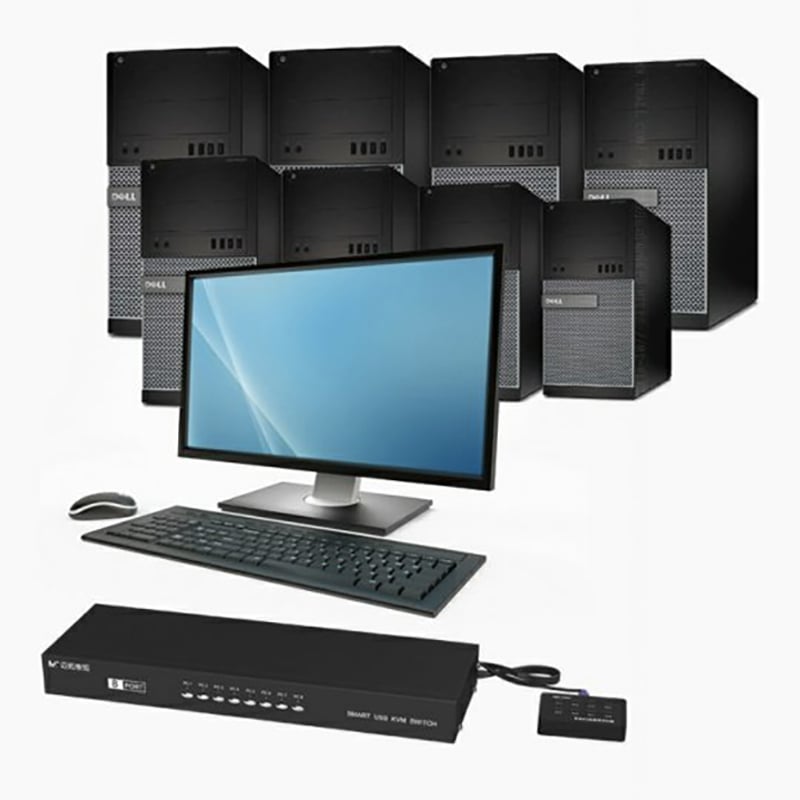 KVM switch 8 port VGA USB MT-VIKI MT-801UK - Switch KVM 8 CPU ra 1 màn hình - Phụ Kiện Điện Tử Việt Nam KVM SWITCH MTVIKI MT801UK