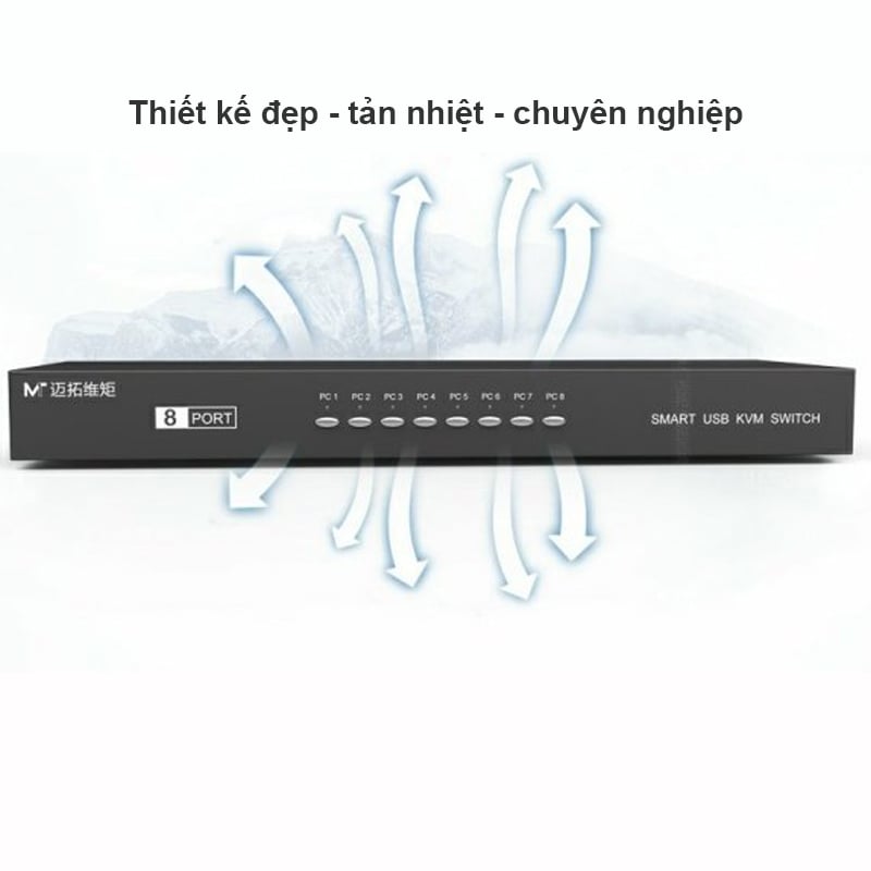 KVM switch 8 port VGA USB MT-VIKI MT-801UK - Switch KVM 8 CPU ra 1 màn hình - Phụ Kiện Điện Tử Việt Nam KVM SWITCH MTVIKI MT801UK