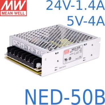 Nguồn DC LED 2 trong 1: 24V-1.4A l 5V-4A Meanwell NED-50B - Phụ Kiện Điện Tử Việt Nam