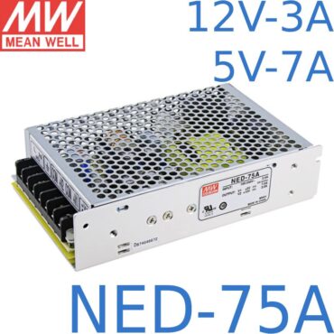 Nguồn DC LED 2 trong 1: 12V-3A l 5V-7A Meanwell NED-75A - Phụ Kiện Điện Tử Việt Nam