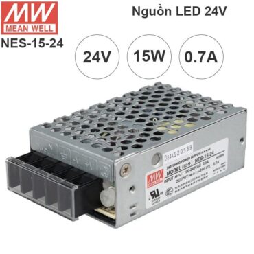 Nguồn LED tổng DC 24V-0.7A MeanWell NES-15-24 có ADJ 25v, 26v, 27v, 28V - Phụ Kiện Điện Tử Việt Nam