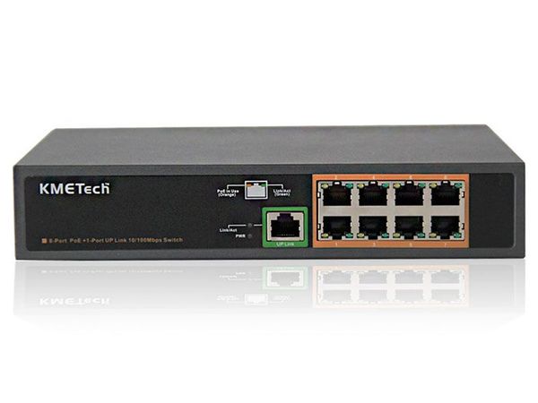 Switch cấp nguồn POE 8 cổng 100Mbps 54V 150W IEEE802.3af at KMEtech PSE908FR - Phụ Kiện Điện Tử Việt Nam