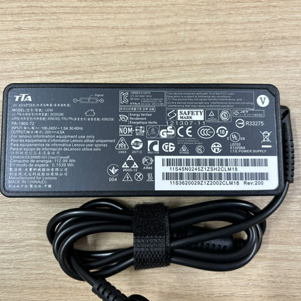 Bộ nguồn sạc pin laptop Lenovo 20V-4.5A 90W chân vuông chính hãng TTA - LE90 - Phụ Kiện Điện Tử Việt Nam Bộ nguồn sạc pin laptop Lenovo 20V-4.5A 90W chân vuông chính hãng TTA - LE90 - Phụ Kiện Điện Tử Việt Nam