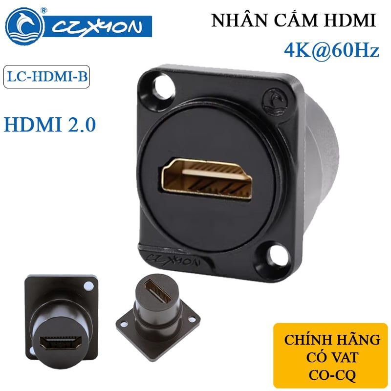 Đầu cắm HDMI cái female âm tường âm sàn Coraon LC-HDMI-B (gim thẳng) - Phụ Kiện Điện Tử Việt Nam Nhân nối HDMI 2.0 4K@60Hz âm tường