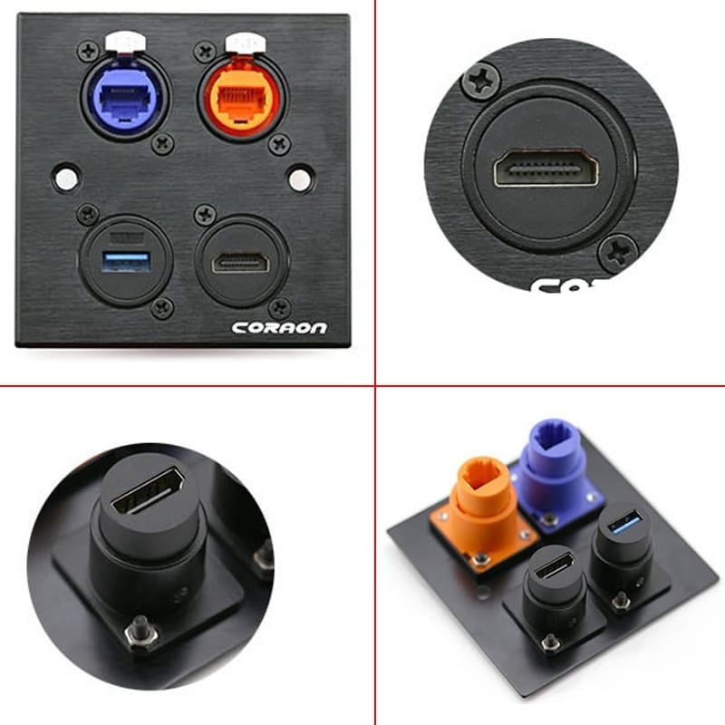 Đầu cắm HDMI cái female âm tường âm sàn Coraon LC-HDMI-B (gim thẳng) - Phụ Kiện Điện Tử Việt Nam Nhân nối HDMI 2.0 4K@60Hz âm tường