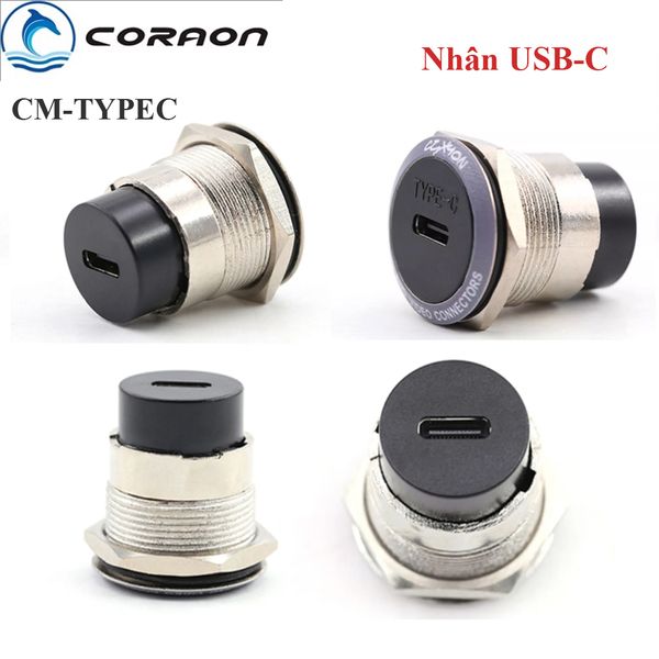 Đầu nối USB typeC âm tường âm sàn hỗ trợ truyền dữ liệu, âm thanh, hình ảnh Coraon CM-TYPEC - Phụ Kiện Điện Tử Việt Nam