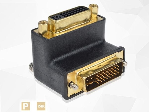 Đầu nối DVI 24+5 Male to Female bẻ góc 90 độ phải - Phụ Kiện Điện Tử Việt Nam Đầu nối DVI 24+5 Male to Female bẻ góc 90 độ phải - Phụ Kiện Điện Tử Việt Nam