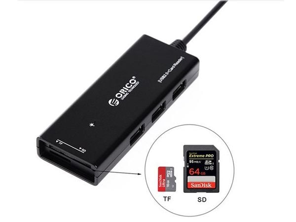 Bộ chia USB 2.0 3 Port + đầu đọc thẻ SD TF Orico H33TS-US - Phụ Kiện Điện Tử Việt Nam Bộ chia USB 2.0 3 Port + đầu đọc thẻ SD TF Orico H33TS-US - Phụ Kiện Điện Tử Việt Nam