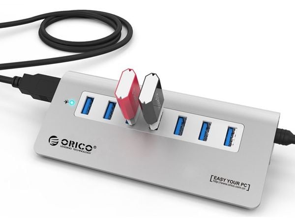 Bộ chia USB 3.0 7 cổng vỏ nhôm cấp nguồn ngoài Orico M3H7 - Phụ Kiện Điện Tử Việt Nam Bộ chia USB 3.0 7 cổng vỏ nhôm cấp nguồn ngoài Orico M3H7 - Phụ Kiện Điện Tử Việt Nam