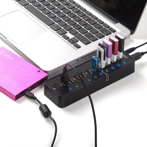 Bộ chia USB 2.0 10 cổng Orico P10-U2 hỗ trợ nguồn ngoài - Phụ Kiện Điện Tử Việt Nam Bộ chia USB 2.0 10 cổng Orico P10-U2 hỗ trợ nguồn ngoài - Phụ Kiện Điện Tử Việt Nam