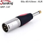 Đầu giắc âm thanh chuyển đổi 6.5mm mono sang XLR Soundking - XLR Male to 6.35mm Mono Male QRP-C47