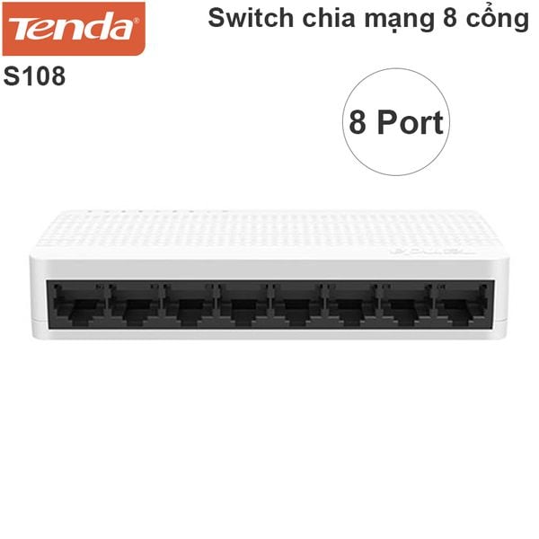 Bộ chia mạng 8 cổng Tenda S108 10/100Mbps - Phụ Kiện Điện Tử Việt Nam bo chia mang 1 ra 8 tenda s108