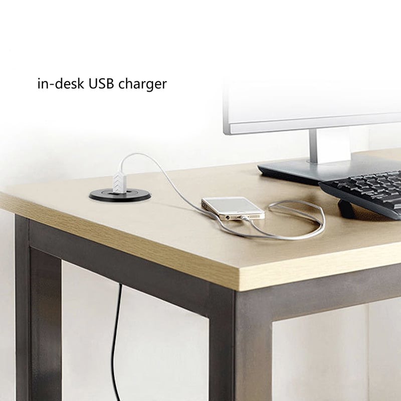 Ổ cắm sạc 3 cổng USB 5V 2.1A lắp mặt bàn âm sàn 1.5 mét (đen và trắng) - Phụ Kiện Điện Tử Việt Nam nguon sac con usb 5v-2a lap mat ban