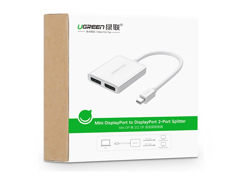 Mini displayport Thunderbolt ra 2 cổng Displayport UGREEN 40871 hỗ trợ 4K - Phụ Kiện Điện Tử Việt Nam