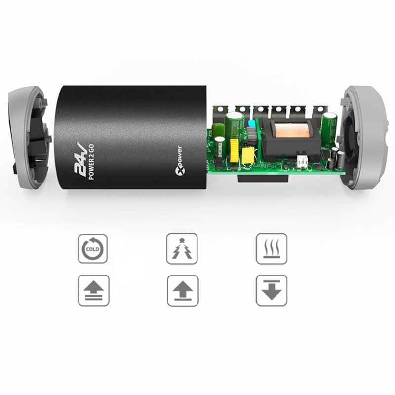 Tẩu sạc đổi nguồn cho Xe hơi, Xe khách 24V-220V 200W 1 cổng USB DC 5V-2.4A Xpower Nano O2 T200B - Phụ Kiện Điện Tử Việt Nam tau do nguon 24vdc sang 220vac và usb 5v2.4a xpower