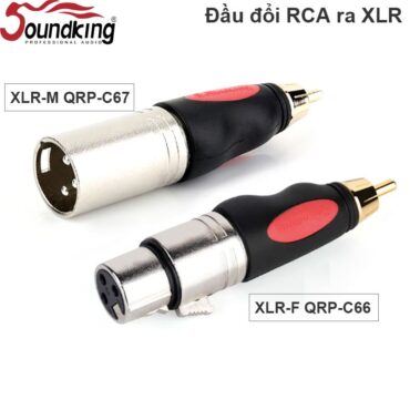 Đầu giắc chuyển AV RCA đực ra XLR Cannon Đực QRP-C67 - Cái QRP-C66 Sounking - Phụ Kiện Điện Tử Việt Nam