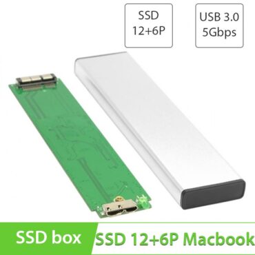 SSD box USB 3.0 12+6 pin đọc ổ SSD của Macbook Air A1369 A1370 CY U3-089 - Phụ Kiện Điện Tử Việt Nam